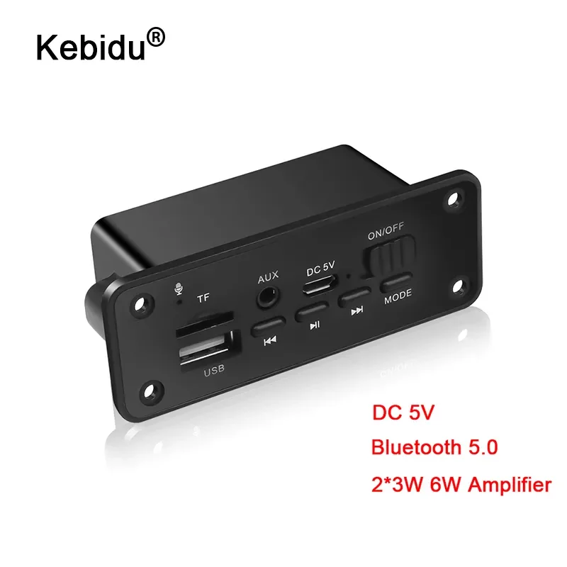 kebidu Bluetooth 5.0 MP3 Player Decoder Board 2 x 3W Speaker Car FM Radio Module 5V TF USB AUX Audio For Car Handsfree
kebidu Bluetooth 5.0 MP3 Player Decoder Board 2 x 3W Speaker Car FM Radio Module 5V TF USB AUX Audio For Car Handsfree