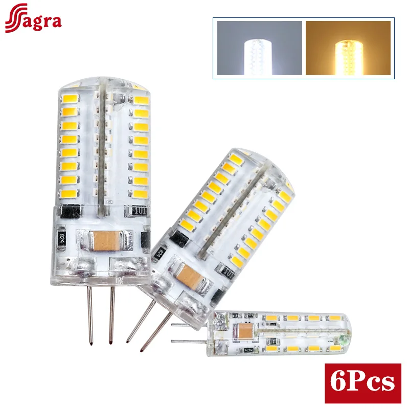 

6Pcs/lot G4 LED Lamp AC DC 12V 220V 230V 2W 3W 4W 5W 7W 9W SMD2835 3014 LED Bulb Warm/Cold White Spotlight Replace Halogen Light