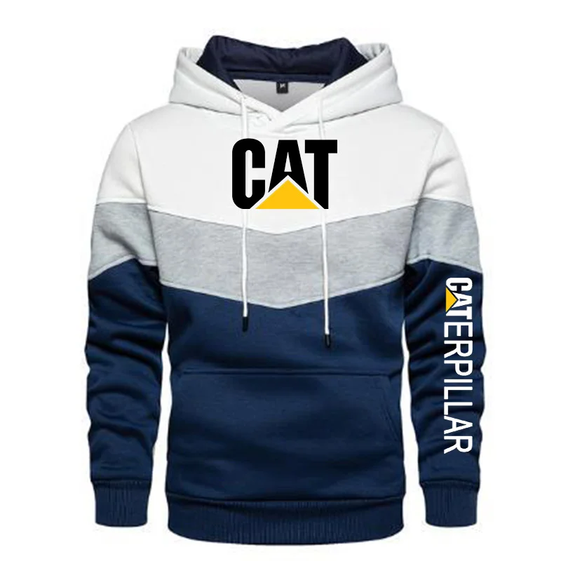 

Новый весенне-осенний мужской лоскутный цветной пуловер с логотипом кошки и гусеницы Толстовка с длинным рукавом Модный хлопковый свитшот