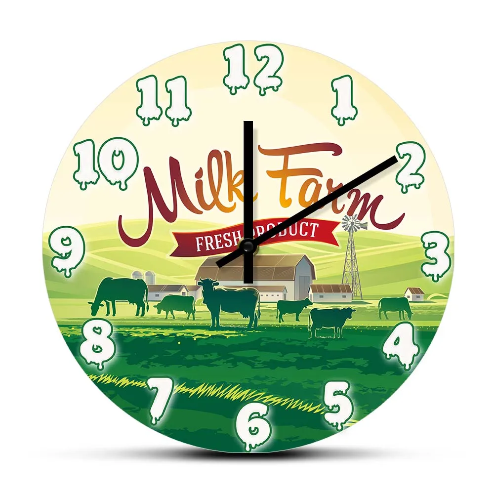 Fresh Product Milk Farm Printed Wall Clock Dairy Milk Wall Sign Cow Barn Farmhouse Decor Herd Cows Country Kitchen Wall Clock
Fresh Product Milk Farm Printed Wall Clock Dairy Milk Wall Sign Cow Barn Farmhouse Decor Herd Cows Country Kitchen Wall Clock