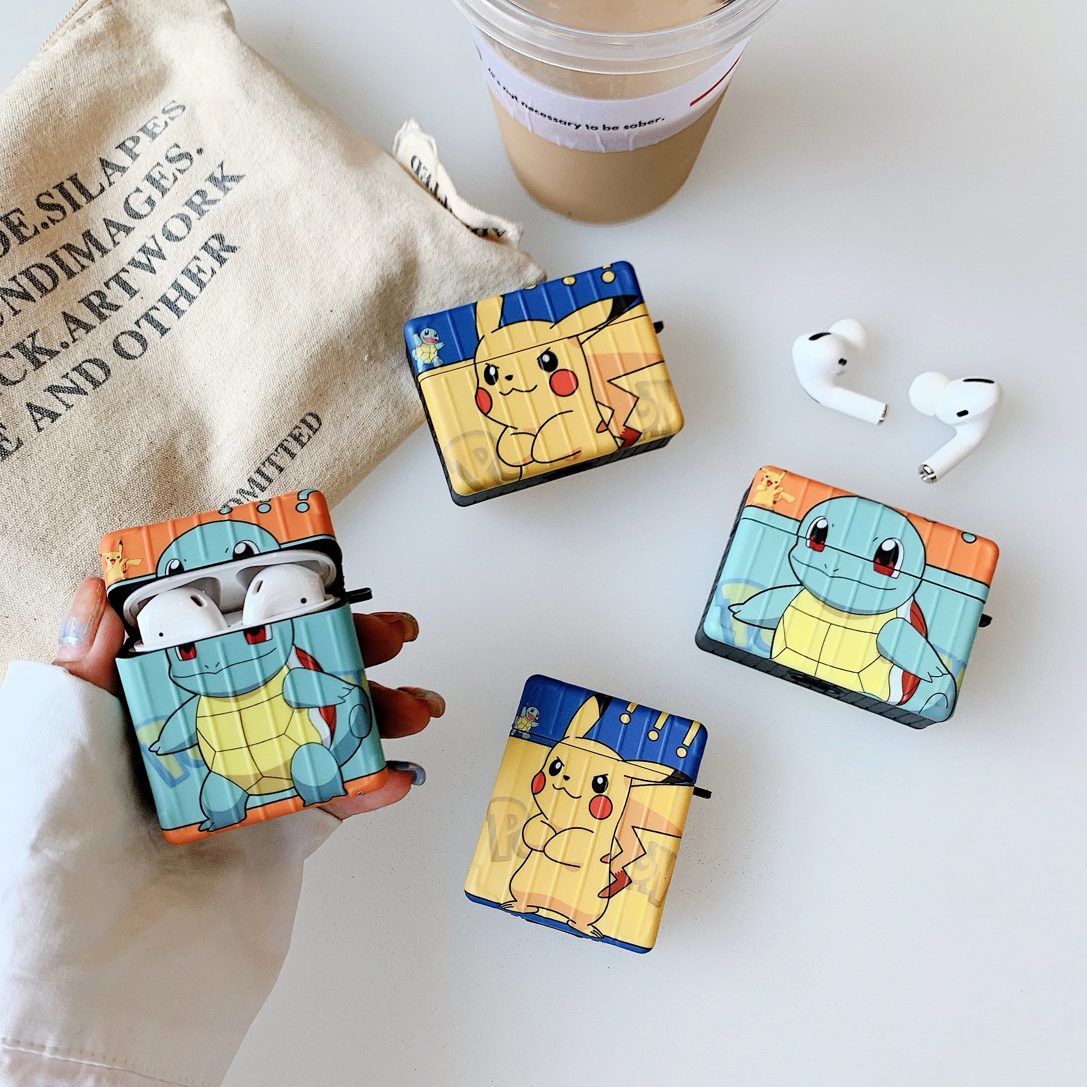 Pikachus Squirtles Earphones Case for Apple AirPods Air Pods 1 Pro 2 3 Cover Headphone Box
Pikachus Squirtles Earphones Case for Apple AirPods Air Pods 1 Pro 2 3 Cover Headphone Box