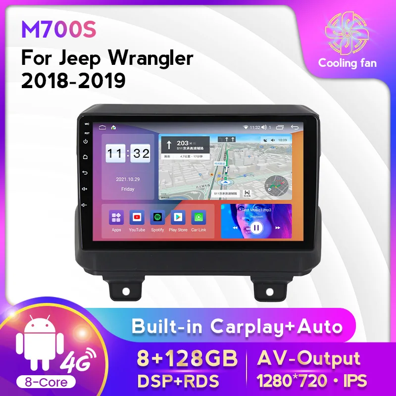 9-дюймовый автомобильный радиоприемник с экраном для Jeep Wrangler 4 JL 2018 2019 2020 GPS-навигация Android 11 Carplay + Авто WIFI 4G LTE RDS DSP BT
9-дюймовый автомобильный радиоприемник с экраном для Jeep Wrangler 4 JL 2018 2019 2020 GPS-навигация Android 11 Carplay + Авто WIFI 4G LTE RDS DSP BT