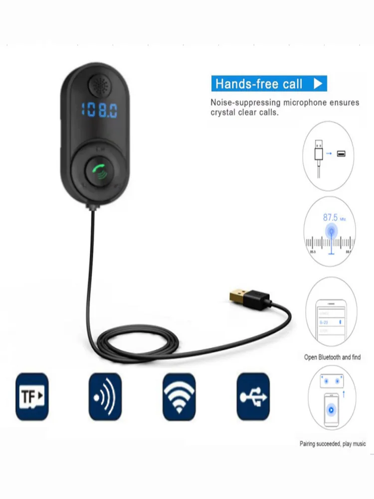 Bluetooth-compatible Answer Bluetooth Receiver Car Bluetooth 22g Adapter Black Car LED MP3 Car Bluetooth Adapter
Bluetooth-compatible Answer Bluetooth Receiver Car Bluetooth 22g Adapter Black Car LED MP3 Car Bluetooth Adapter