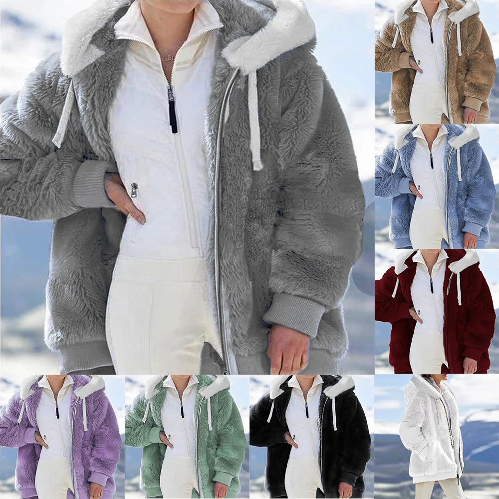 Women Autumn Loose Plush Zipper Hooded Warm Loose Jacket Women's Hoodies Coats Jackets Women's Pink Coat Winter Jackets Coats
Women Autumn Loose Plush Zipper Hooded Warm Loose Jacket Women's Hoodies Coats Jackets Women's Pink Coat Winter Jackets Coats