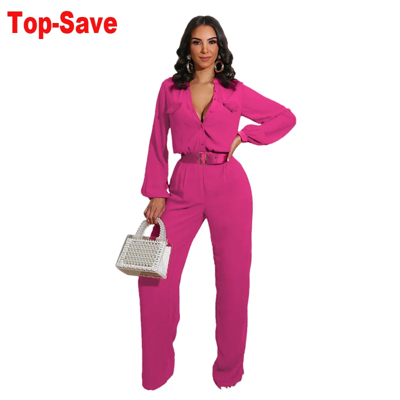 Fashion Street Wear Casual Loose Female Jumpsuits Rompers Pocket Overalls Jumpsuit Solid Color Long Sleeve Wide Leg Jumpsuit New
Fashion Street Wear Casual Loose Female Jumpsuits Rompers Pocket Overalls Jumpsuit Solid Color Long Sleeve Wide Leg Jumpsuit New