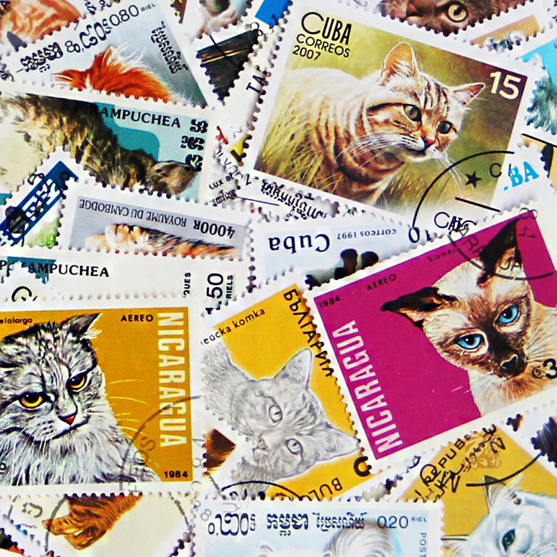 100 different Cats Stamps 100 No Repeat Cat Real Used Post Stamp Collection Scrapbooking Material Vintage Stickers Happy Planner
100 different Cats Stamps 100 No Repeat Cat Real Used Post Stamp Collection Scrapbooking Material Vintage Stickers Happy Planner