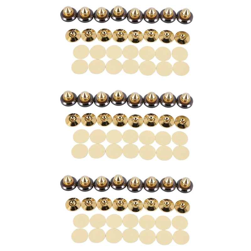 24 набора, золотое покрытие, стойка для динамика, усилитель аудиосигнала CD, поворотный стол, изолирующие ножки 
24 набора, золотое покрытие, стойка для динамика, усилитель аудиосигнала CD, поворотный стол, изолирующие ножки