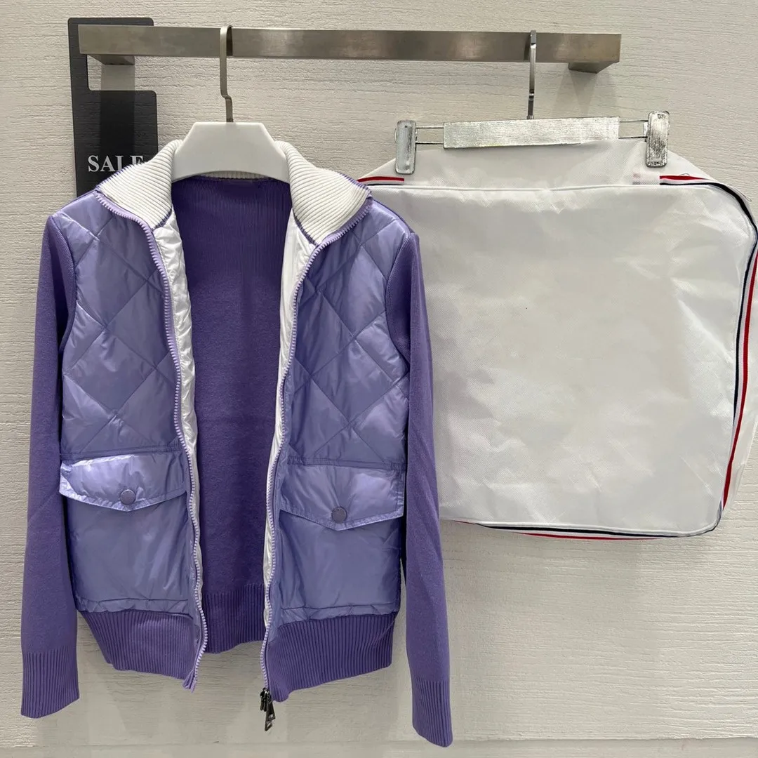 Autumn Winter Women Jacket Stand Collar Diamond Stitching Knitted Down Jackets Slim Leisure Coat Comfortable Warmth Fabric Soft
Autumn Winter Women Jacket Stand Collar Diamond Stitching Knitted Down Jackets Slim Leisure Coat Comfortable Warmth Fabric Soft