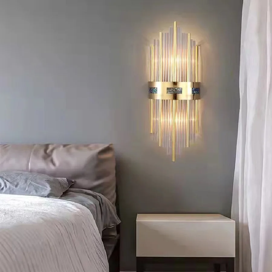 Nordic Copper Wall Lamp Gem Decoration Gold Sconce Indoor LED Luxury Crystal Wall Light For Living Room Bedroom Aisle Stair Lamp
Nordic Copper Wall Lamp Gem Decoration Gold Sconce Indoor LED Luxury Crystal Wall Light For Living Room Bedroom Aisle Stair Lamp