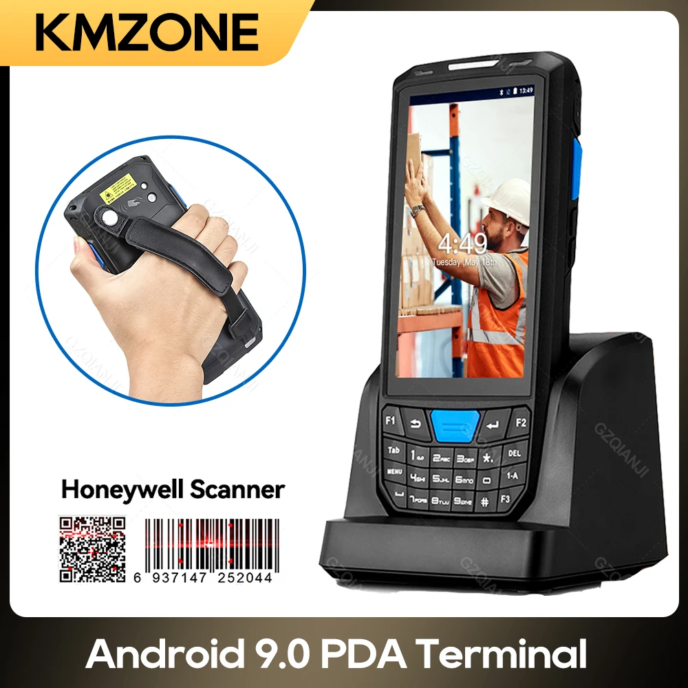 

Android 9.0 PDA Rugged Handheld Terminal NFC Data Collector Honeywell 1D 2D QR Barcode Scanner Inventory Express Wireless 4G GPS