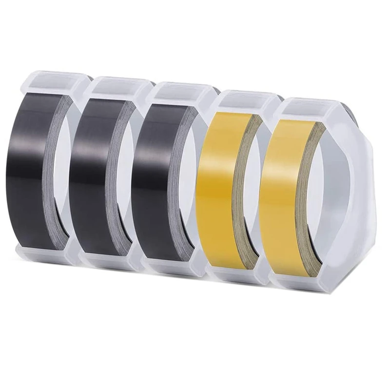 5 Roll Compatible Label Tape Replacement For Dymo Plastic 3D Embossing Label Tape 9Mm Self-Adhesive Label (Black/Gold)
5 Roll Compatible Label Tape Replacement For Dymo Plastic 3D Embossing Label Tape 9Mm Self-Adhesive Label (Black/Gold)