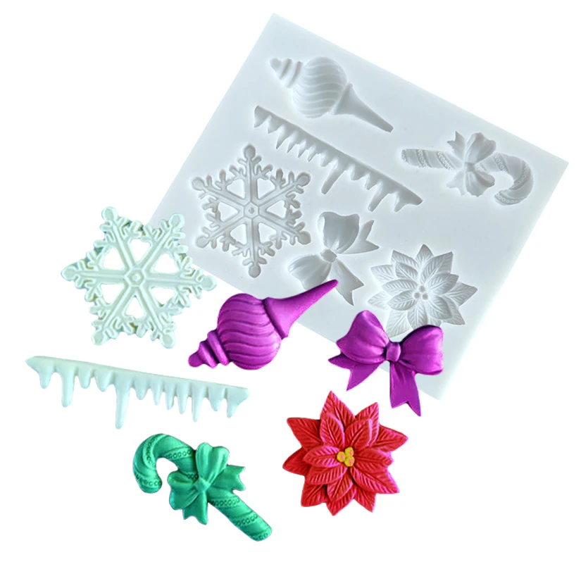 Poinsettia Candy Cane Snow Bow Christmas Silicone Mold Sugarcraft Cupcake Baking Mold Chocolate Fondant Cake Decorating Tools
Poinsettia Candy Cane Snow Bow Christmas Silicone Mold Sugarcraft Cupcake Baking Mold Chocolate Fondant Cake Decorating Tools