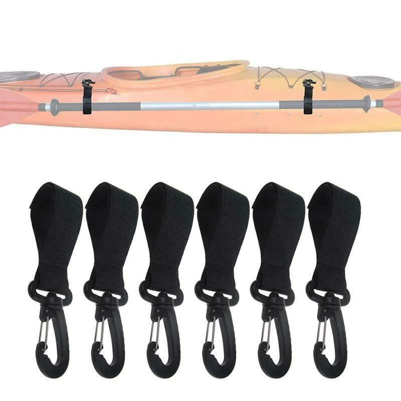 

6pcs Kayak Paddle Keeper Webbing Strap Holder Clip SUP Inflatable Boat Snap Clip Paddleboard Accessory