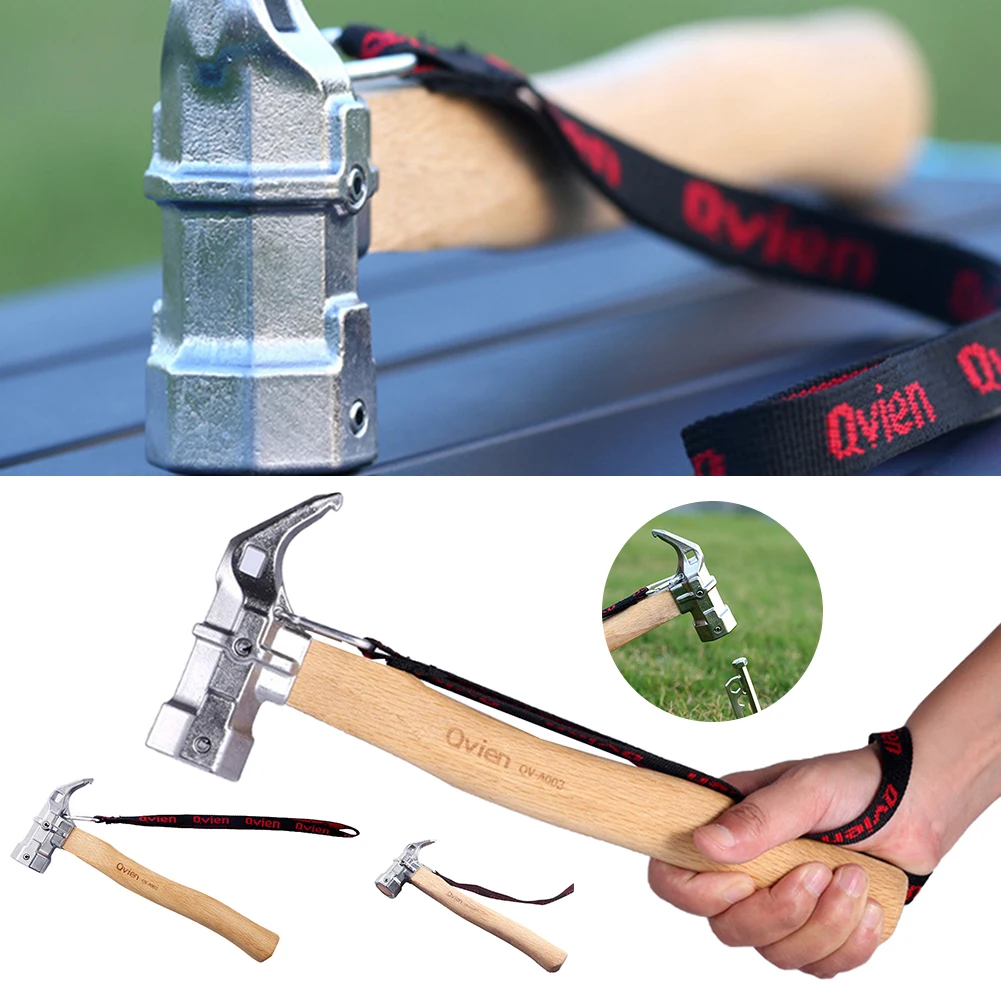 Outdoor Camping Hammer With Tent Stake Remover Stainless Steel Red Copper Tent Hammer Wooden Handle Multi-Function Survival Tool
Outdoor Camping Hammer With Tent Stake Remover Stainless Steel Red Copper Tent Hammer Wooden Handle Multi-Function Survival Tool
