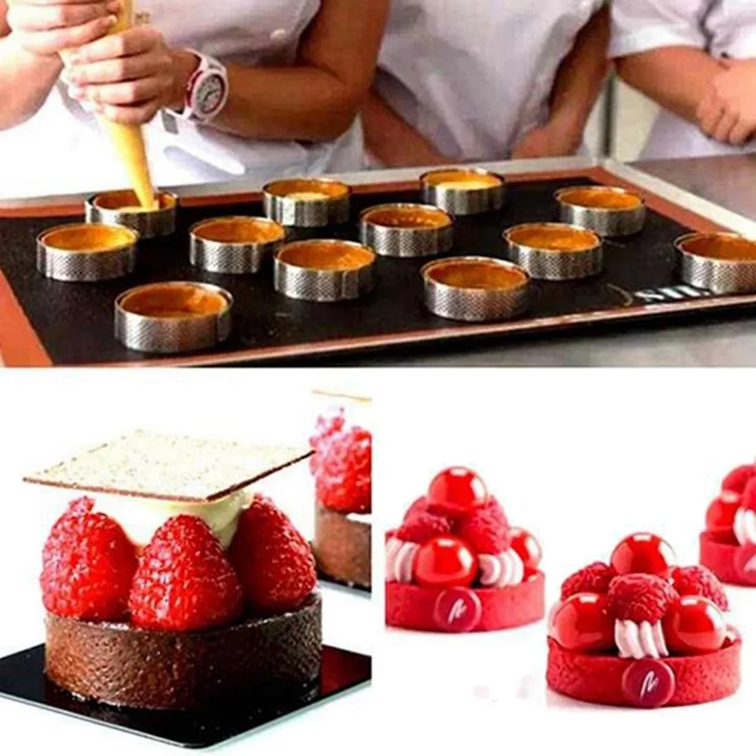12 Pack Stainless Steel Tart Rings,Perforated Cake Mousse Ring,Cake Ring Mold,Round Cake Baking Tools 6cm
12 Pack Stainless Steel Tart Rings,Perforated Cake Mousse Ring,Cake Ring Mold,Round Cake Baking Tools 6cm