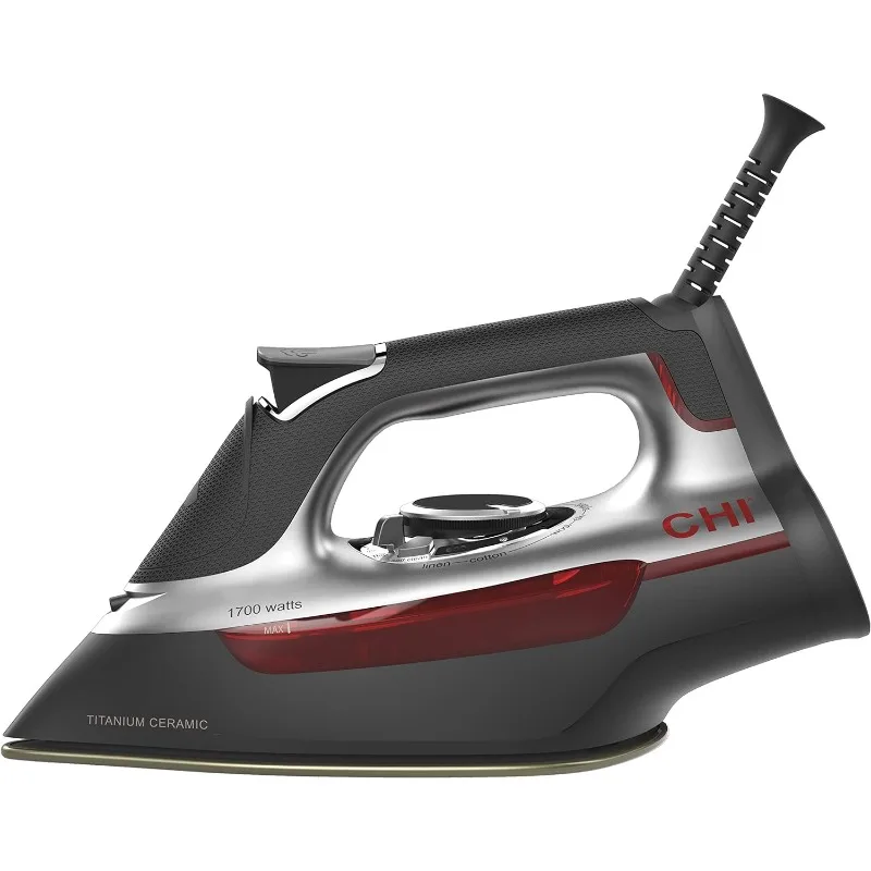 

Steam Iron for Clothes with 300+ Holes for Powerful Steaming, Temperature Guide Dial, 1700 Watts XL 10’ Cord, 3-Way Auto Shutoff