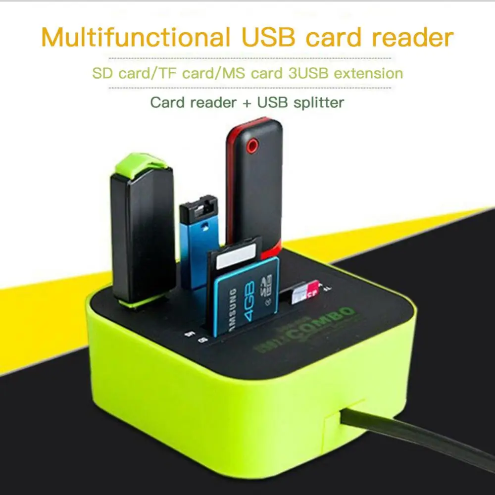 

Portable Usb2.0 Hub Convenient Usb Micro Card Reader High Speed For Laptop Computer Accessories 480mbps Sd/tf Usb Splitter