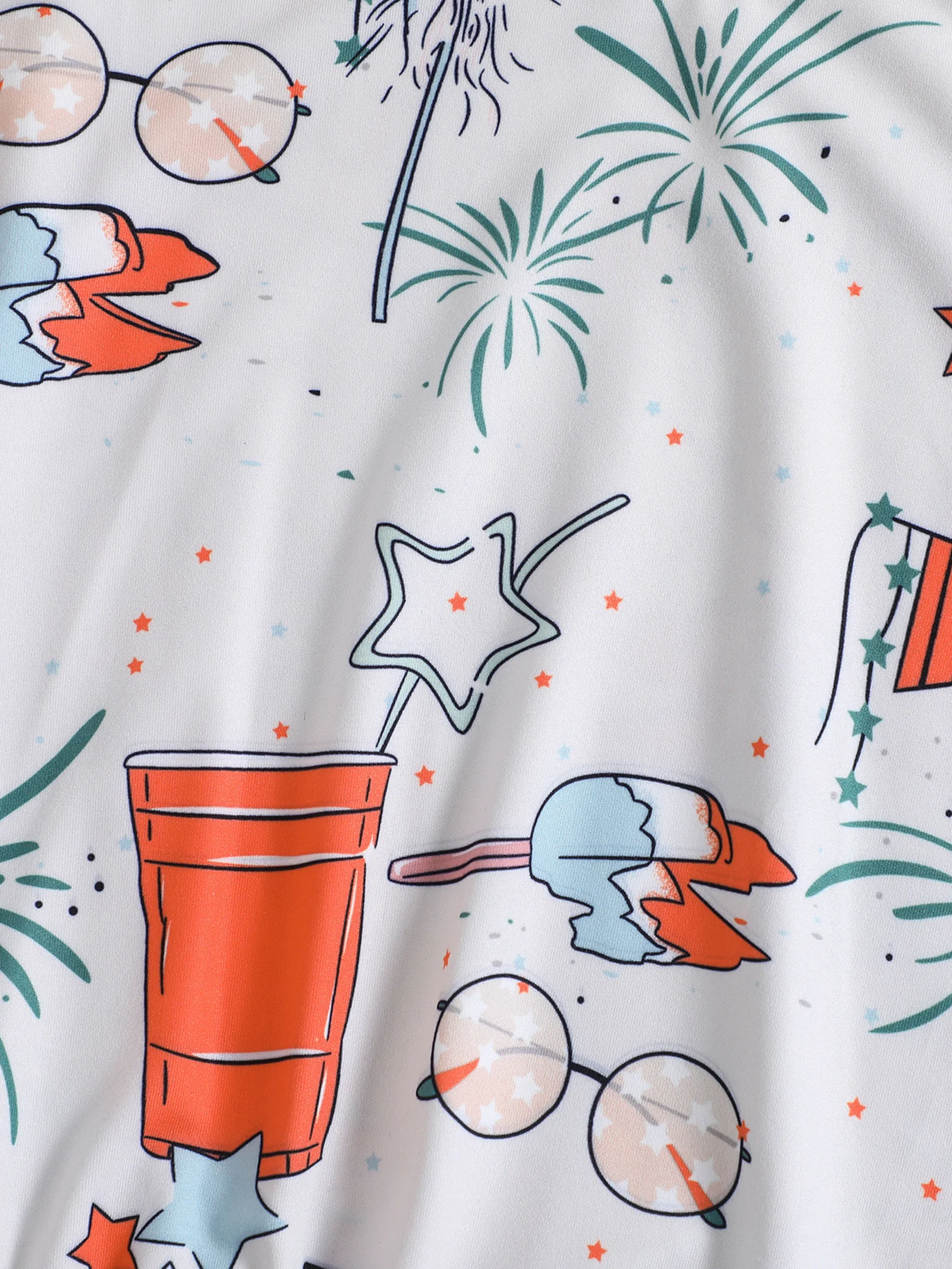 Adorable Short Sleeve Cartoon Print Romper for Newborns - Perfect for Celebrating the 4th of July with Round Neck Bodysuit
Adorable Short Sleeve Cartoon Print Romper for Newborns - Perfect for Celebrating the 4th of July with Round Neck Bodysuit