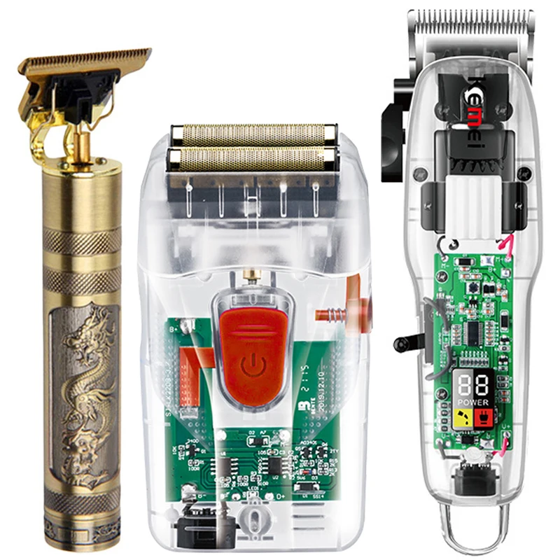 2022 New Clipper Hair Cutting Machine Hair Clippers Trimmer Kemei USB Rechargeable Trimmer Men's Shaver Transparent Cover White
2022 New Clipper Hair Cutting Machine Hair Clippers Trimmer Kemei USB Rechargeable Trimmer Men's Shaver Transparent Cover White