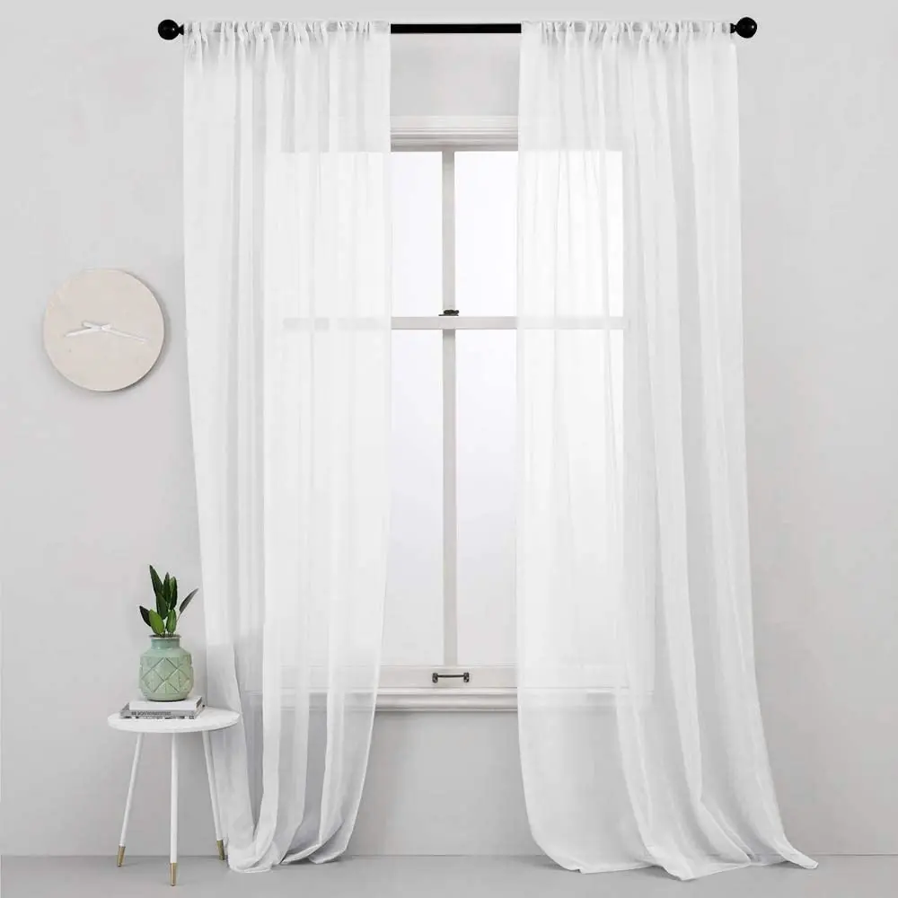 MRTREES Modern Tulle Curtains for Living Room Bedroom Solid Sheer Window Voile Curtains Finished Treatments Drapes Panel
MRTREES Modern Tulle Curtains for Living Room Bedroom Solid Sheer Window Voile Curtains Finished Treatments Drapes Panel