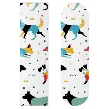 Skateboards Grip Tape Design Colorful Cartoon Dog Puppy Pattern Print Longboard Anti Slip Sandpaper Sticker Skateboards Paper