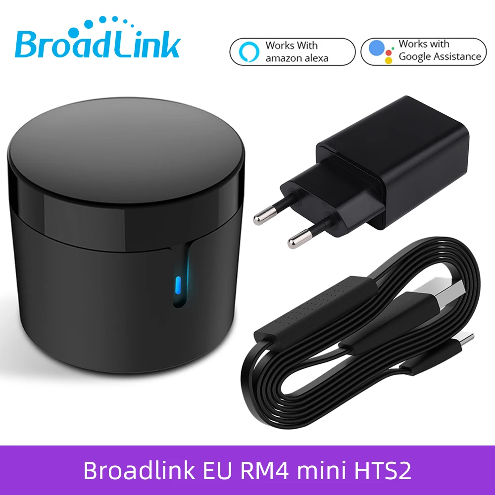 Пульт дистанционного управления BroadLink RM4 Mini IR Air-Con TV Smart Controller HTS2, датчик температуры и влажности, совместим с Alexa Google Home
Пульт дистанционного управления BroadLink RM4 Mini IR Air-Con TV Smart Controller HTS2, датчик температуры и влажности, совместим с Alexa Google Home