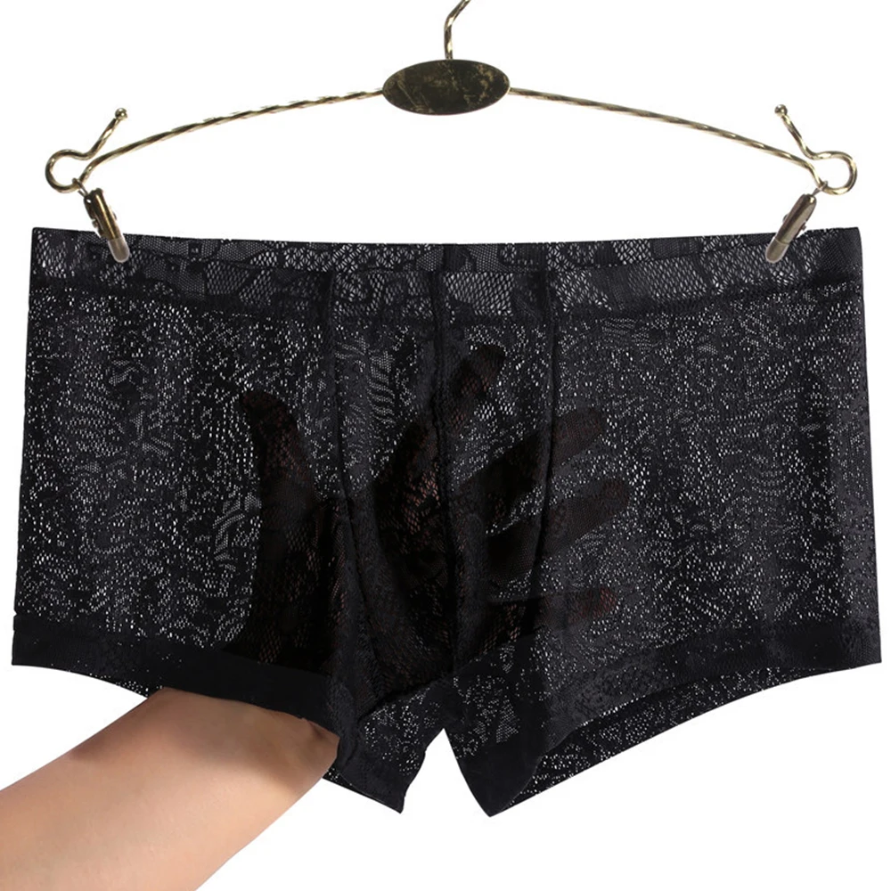 Men Lace Transparent Boxershorts Bulge Pouch Underwear Ultra-thin Trunks Boxer Briefs Underpants Breathable Panties Knickers
Men Lace Transparent Boxershorts Bulge Pouch Underwear Ultra-thin Trunks Boxer Briefs Underpants Breathable Panties Knickers