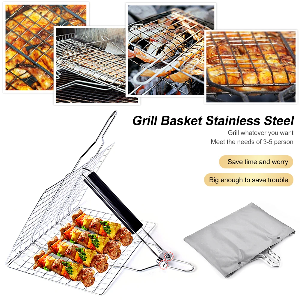 1PC Stainless Steel BBQ Non Stick Grilling Basket Grill Mesh Mat Meat Vegetable Steak Picnic Party Barbecue Tool Heat Resistant
1PC Stainless Steel BBQ Non Stick Grilling Basket Grill Mesh Mat Meat Vegetable Steak Picnic Party Barbecue Tool Heat Resistant