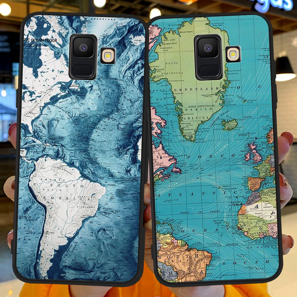 Luxury World Map Travel Coque Silicone Funda for Samsung Galaxy A6 A7 A8 A10 A30 A40 A50 A22 A32 A72 A82 J7 J8 Plus Phone Case
Luxury World Map Travel Coque Silicone Funda for Samsung Galaxy A6 A7 A8 A10 A30 A40 A50 A22 A32 A72 A82 J7 J8 Plus Phone Case