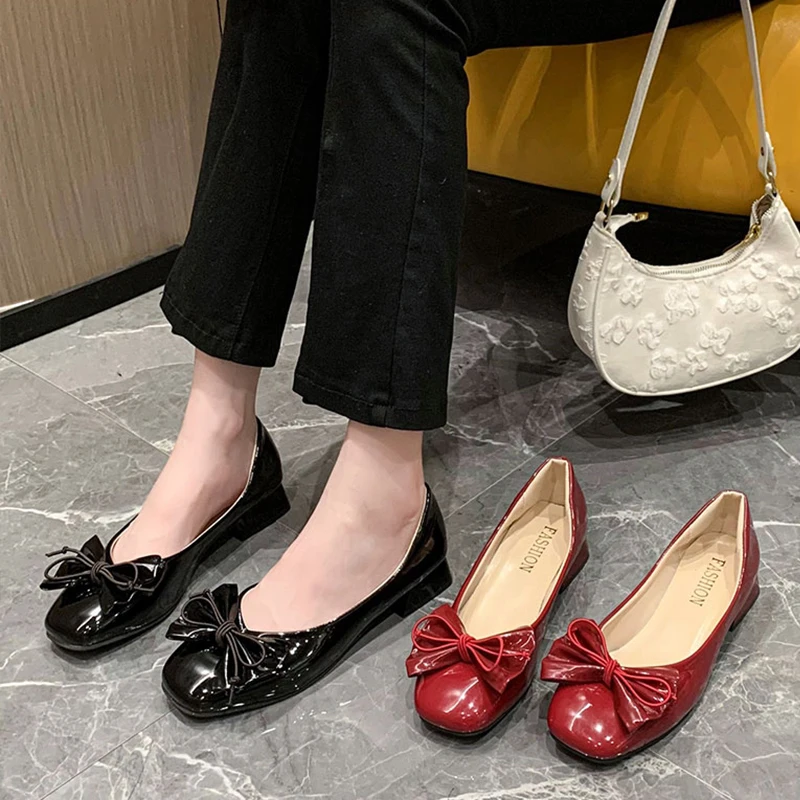 

Shoes Women Female Slippers Med Square Toe Low Luxury Slides Shallow Soft 2023 Designer Rome Basic Rubber Fashion PU Hoof