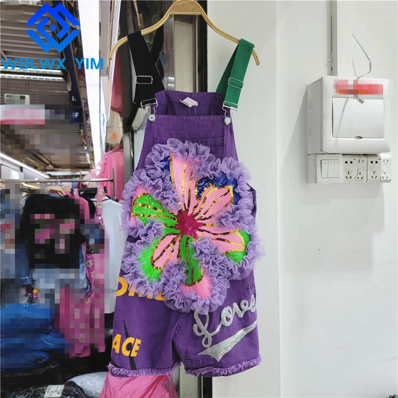 Summer Denim Jumpsuits Women Sleeveless Suspenders Short Wide Leg Pants Fashion Embroidered Sequin Rompers Loose Overalls Shorts
Summer Denim Jumpsuits Women Sleeveless Suspenders Short Wide Leg Pants Fashion Embroidered Sequin Rompers Loose Overalls Shorts