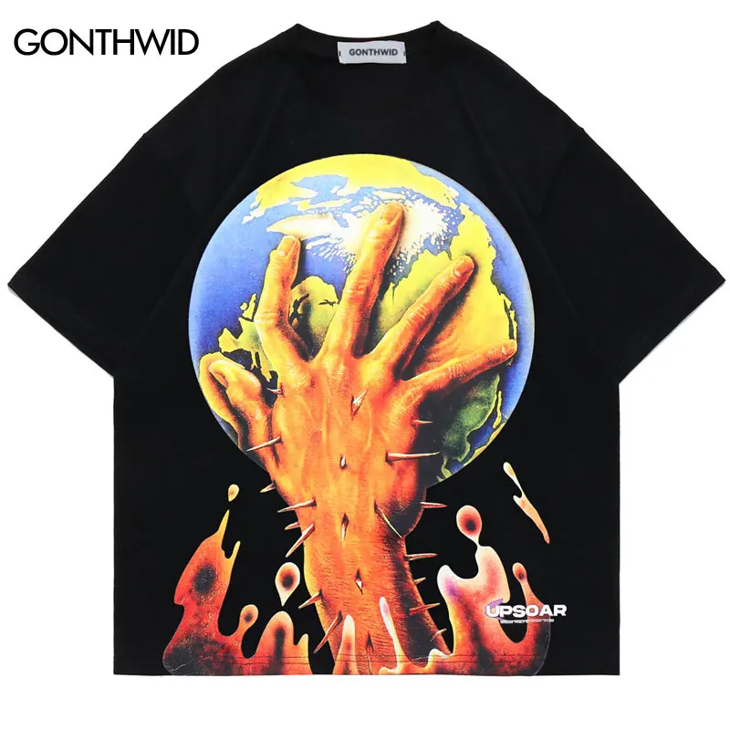 Hip Hop Men T-Shirt Streetwear Harajuku Earth Hand Graphic Print Oversized Tshirt 2023 Fashion Punk Loose Cotton Casual Tee Tops
Hip Hop Men T-Shirt Streetwear Harajuku Earth Hand Graphic Print Oversized Tshirt 2023 Fashion Punk Loose Cotton Casual Tee Tops