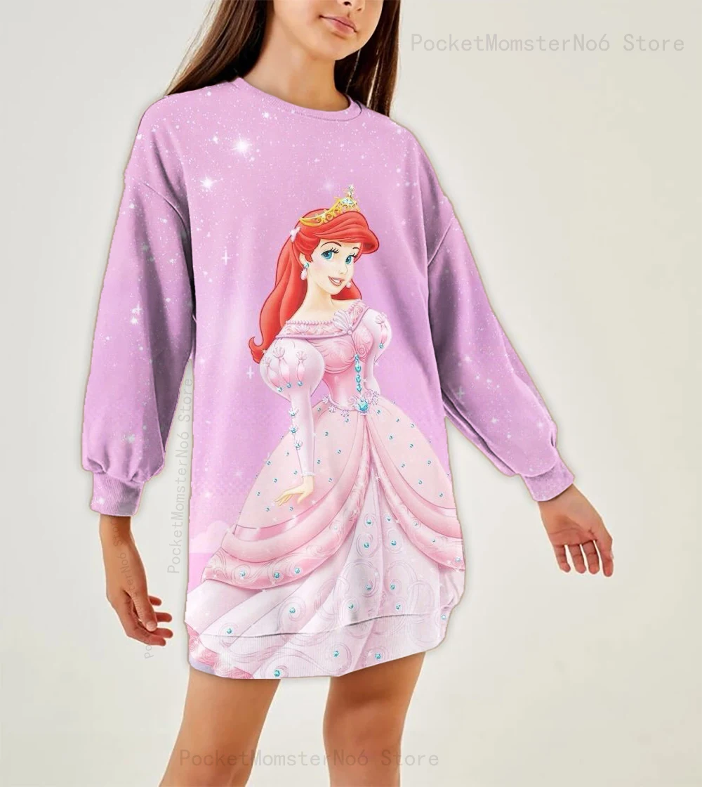 Spring Girls' Clothing Round Neck Mid-Length Style Clothes Printed Long-sleeved Pullover Disney Mermaid Ellie Princess Clothes
Spring Girls' Clothing Round Neck Mid-Length Style Clothes Printed Long-sleeved Pullover Disney Mermaid Ellie Princess Clothes