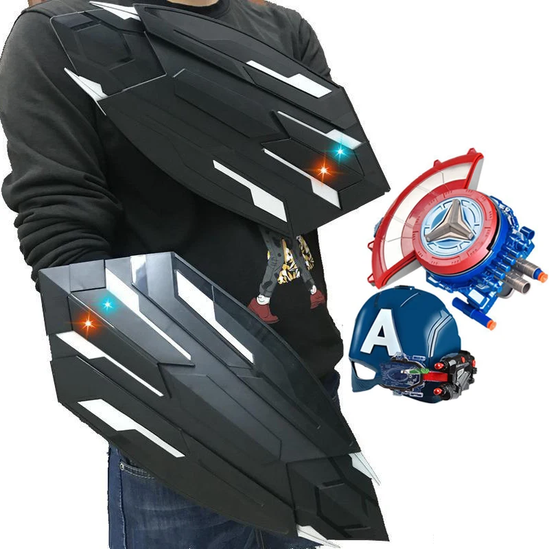 Marvel Captain America Shield Figure Toy Launcher Shooting Boy Kids Toys Deformed Soft Bullet Gun Cosplay Mask Baby Anime Gift
Marvel Captain America Shield Figure Toy Launcher Shooting Boy Kids Toys Deformed Soft Bullet Gun Cosplay Mask Baby Anime Gift