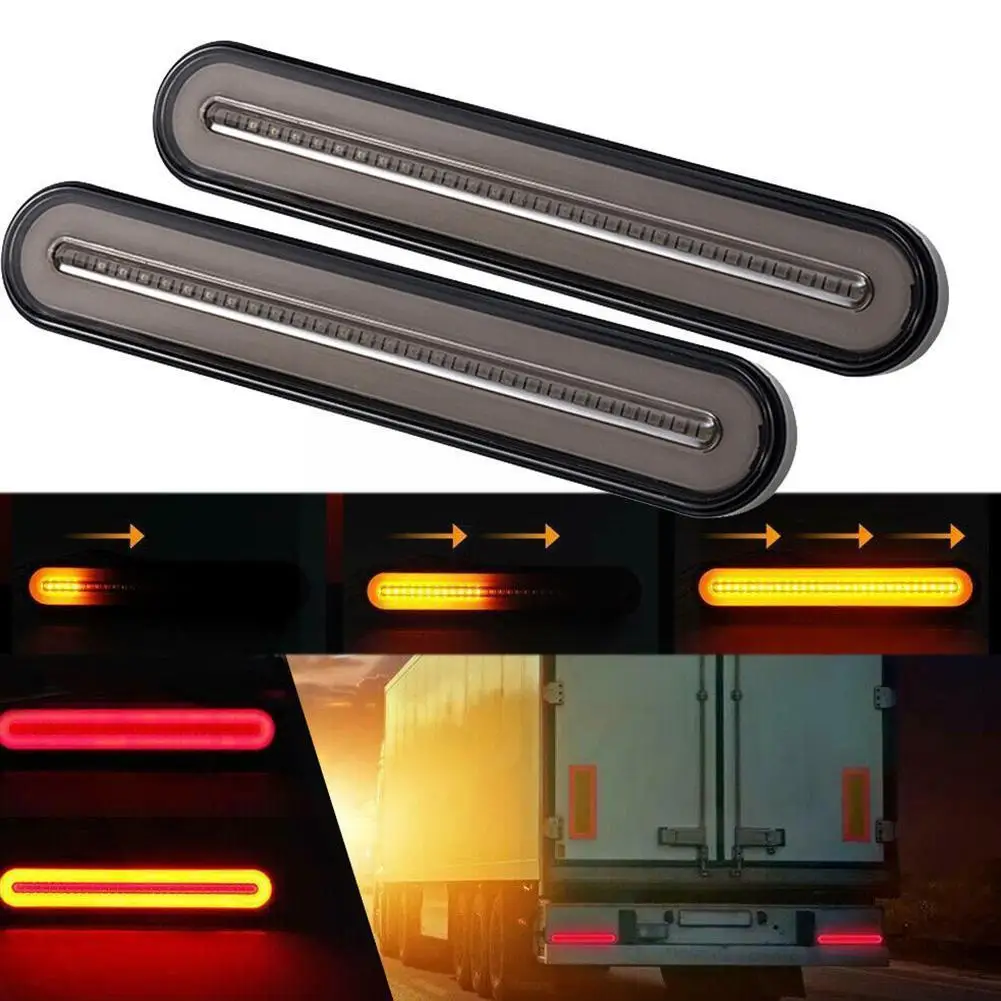 2PCS Flowing Turn Signal Light 100 LED Rear Tail Light Trailer 12V Truck Lighting Lights 24V Brake Waterproof Stop Lamps F0M9
2PCS Flowing Turn Signal Light 100 LED Rear Tail Light Trailer 12V Truck Lighting Lights 24V Brake Waterproof Stop Lamps F0M9