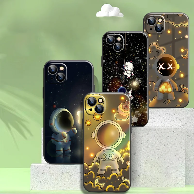 Cute Cartoon Astronaut Phone Case For iPhone 13 12 11 Pro Max Mini X XR XS Max 5 6 6S 7 8 Plus Silicone Cover Coque Black
Cute Cartoon Astronaut Phone Case For iPhone 13 12 11 Pro Max Mini X XR XS Max 5 6 6S 7 8 Plus Silicone Cover Coque Black