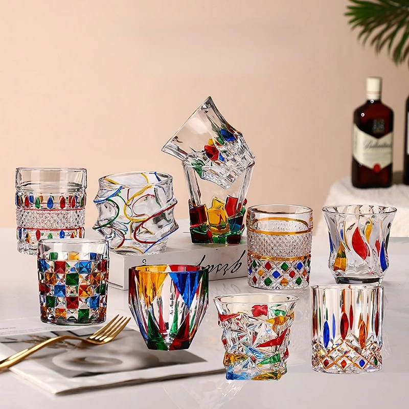 Crystal Whiskey Glass Unique Design Elegant Colorful Dazzling Rainbow Scotch Whiskey Glass Beer Wine Glass Kitchen Bar Drinkware
Crystal Whiskey Glass Unique Design Elegant Colorful Dazzling Rainbow Scotch Whiskey Glass Beer Wine Glass Kitchen Bar Drinkware
