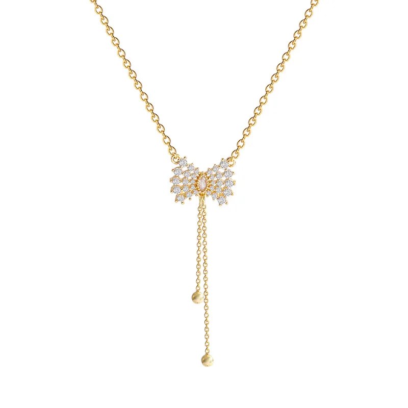 Bow Long Tassels Titanium Steel Necklaces For Women Shiny Zircon Butterfly Pendant Choker Fashion Jewelry Chains In Trendy 2022
Bow Long Tassels Titanium Steel Necklaces For Women Shiny Zircon Butterfly Pendant Choker Fashion Jewelry Chains In Trendy 2022