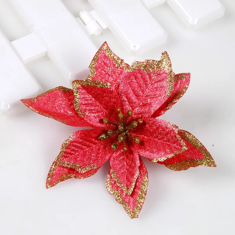 Christmas flowers manufacturers direct sales simulation flower tree wreath accessories decorations 15CM gold border florets
Christmas flowers manufacturers direct sales simulation flower tree wreath accessories decorations 15CM gold border florets