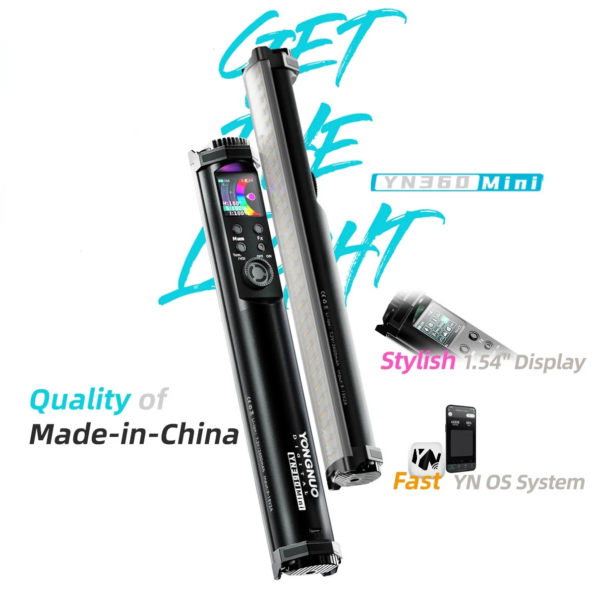 YONGNUO YN360 MINI YN360MINI Tube Stick Light 2700K-7500K RGB Colorful Bicolor 2600mAh Photography Lighting LED Soft Handheld
YONGNUO YN360 MINI YN360MINI Tube Stick Light 2700K-7500K RGB Colorful Bicolor 2600mAh Photography Lighting LED Soft Handheld