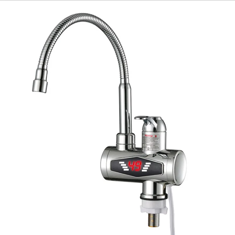 

Kitchen Tankless Faucet Water Heater Instant Electric Hot Water Tap Fast Heater Sink 3000W Heaters Temperature Display