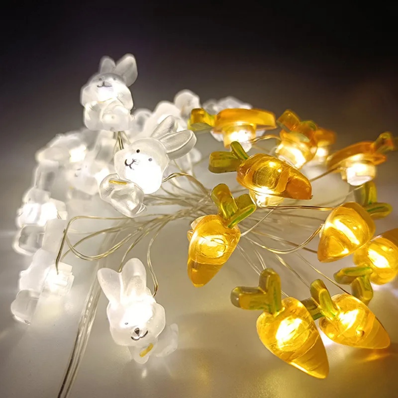 Easter LED Bunny String Lights Easter Decoration For Home Carrot Rabbit Fairy Light Supplies Happy Easter Gifts Party Favor
Easter LED Bunny String Lights Easter Decoration For Home Carrot Rabbit Fairy Light Supplies Happy Easter Gifts Party Favor