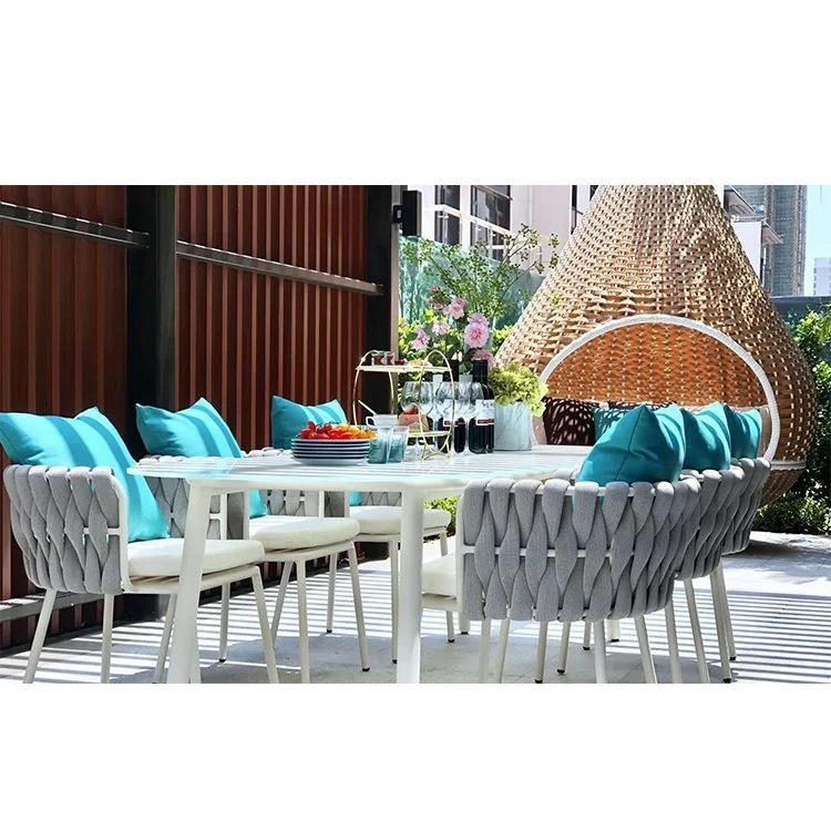 Foshan Latest Modern Design Outdoor Lawn Garden Furniture Rope Dine Chair Set, Hotel Chair Dining Metal
Foshan Latest Modern Design Outdoor Lawn Garden Furniture Rope Dine Chair Set, Hotel Chair Dining Metal