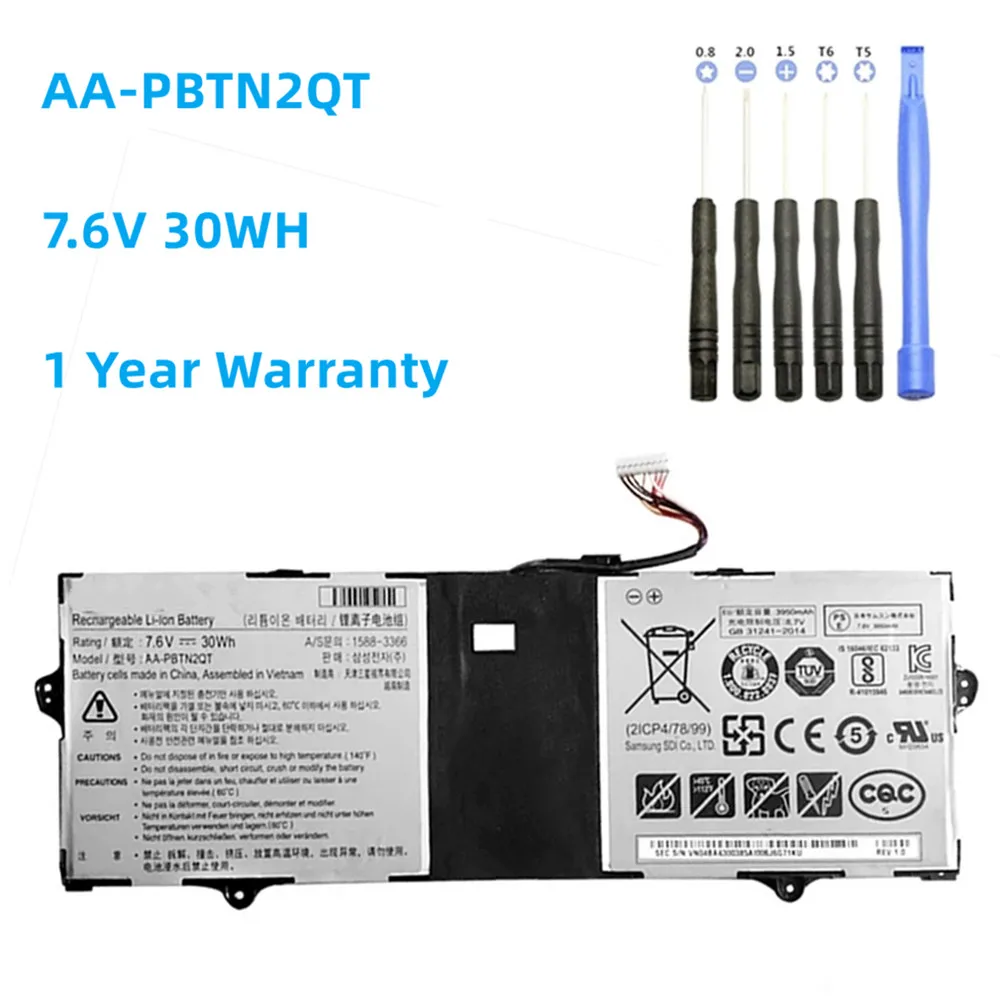

AA-PBTN2QT Laptop Battery For Samsung Notebook9 NP900X3N 900X5N 900X3T 900X3N-K03 K04 K06 K09 7.6V 30Wh