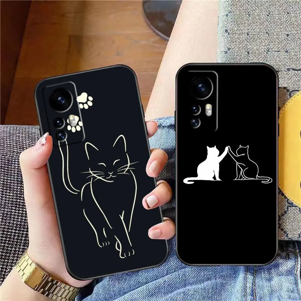 

Phone Case For Xiaomi Mi 13 12 12T 11 11T 10 9SE 9 CC9 8SE 8 6 6X 5 5S 5X Pro Tpro Lite Plus Fundas Funny Cute Cat Rabbit Art