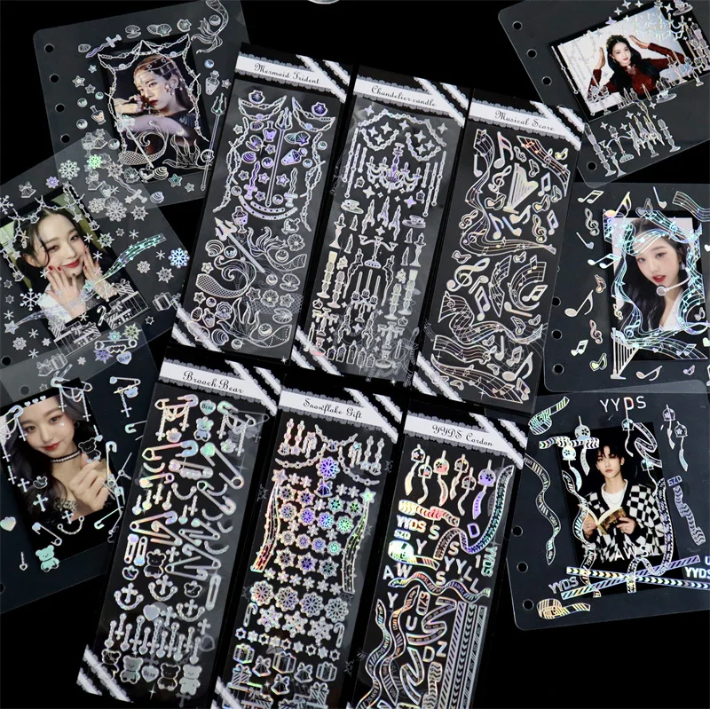 1 Pc Cute Silver Toploader Deco Sticker Snowflake Music Note Candle Pattern Decorative Sticker DIY Kpop Card Photo Materials
1 Pc Cute Silver Toploader Deco Sticker Snowflake Music Note Candle Pattern Decorative Sticker DIY Kpop Card Photo Materials
