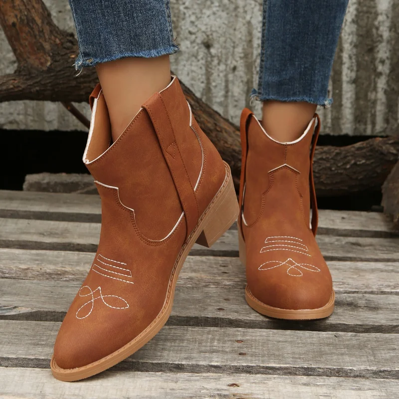 Winter Boots for Women 2022 New Fashion Western Ankle Boots Ladies Roman Pointed Casual Booties Women's Boots Botas De Mujer
Winter Boots for Women 2022 New Fashion Western Ankle Boots Ladies Roman Pointed Casual Booties Women's Boots Botas De Mujer