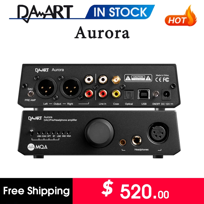 Декодер DAART Yulong Aurora MQA, зеркальный усилитель для наушников, Hi-Fi двойные чипы ESS9068AS * 2 DSD512 PCM 768kHz
Декодер DAART Yulong Aurora MQA, зеркальный усилитель для наушников, Hi-Fi двойные чипы ESS9068AS * 2 DSD512 PCM 768kHz