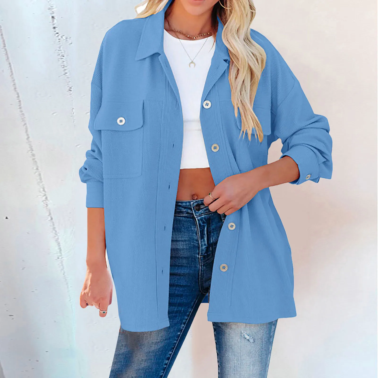 Corduroy Jackets Women 2023 New Spring Autumn Outwear Button Down Oversized Long Coat For Women Solid Long Sleeve Casual Jacket
Corduroy Jackets Women 2023 New Spring Autumn Outwear Button Down Oversized Long Coat For Women Solid Long Sleeve Casual Jacket