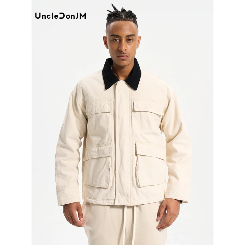 UncleDonJM Large Pocket Cargo Jacket 2023 Outerwear & Coats Streetwear Shacket Apricot Black
UncleDonJM Large Pocket Cargo Jacket 2023 Outerwear & Coats Streetwear Shacket Apricot Black